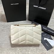 YSL Bags Loulou Gold White 1429YS Size 23x15x8cm - 4