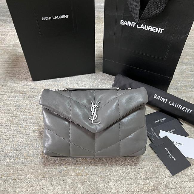 YSL Bags Loulou Silver Grey 1429YS Size 23x15x8cm - 1