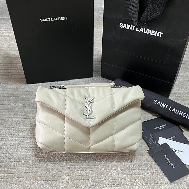 YSL Bags Loulou Silver White 1429YS Size 23x15x8cm - 1