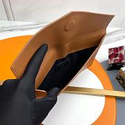 YSL Clutch Silver Brown Grained Leather Size 27x16x2cm - 4