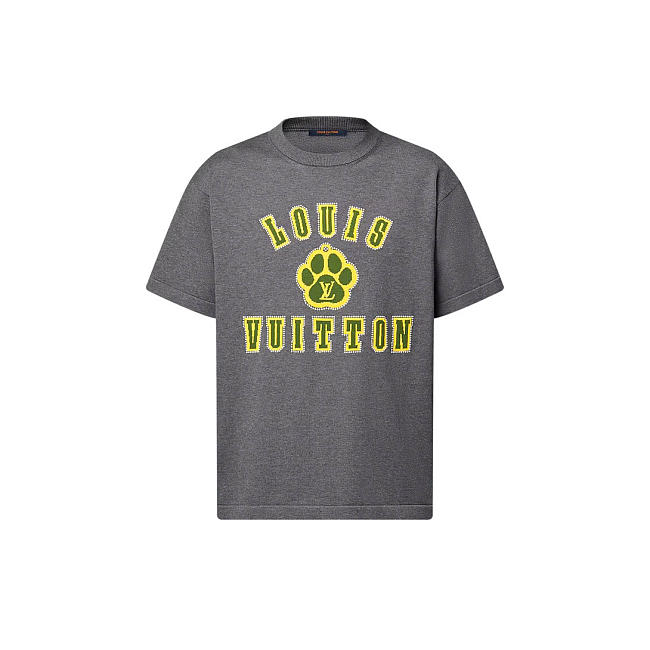 LV 1AGJSA Embellished Short-Sleeved Cotton Crewneck - 1