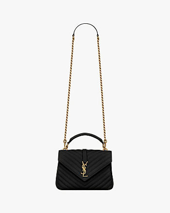 YSL College Medium in Quilted Leather Size 24X17X6CM