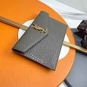 YSL Clutch Uptown Grey Crocodile Size 27x16x2cm - 4