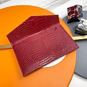 YSL Clutch Uptown Red Crocodile Size 27x16x2cm - 5