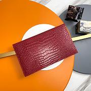YSL Clutch Uptown Red Crocodile Size 27x16x2cm - 3