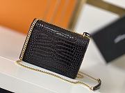 YSL Embossed Sunset Crossbody Gold Black Size 22×8×16cm - 5