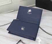 YSL Matte Blue Leather Kate Tassel Size 20x17x6cm - 5