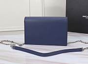 YSL Matte Blue Leather Kate Tassel Size 20x17x6cm - 3