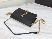 YSL Matte Gold Black Leather Kate Tassel Size 20x17x6cm - 4