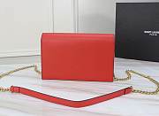 YSL Matte Red Leather Kate Tassel Size 20x17x6cm - 4