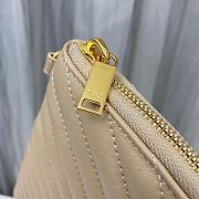 YSL Monogram Wristlet Clutch Beige Size 30x2x21cm - 5
