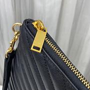 YSL Monogram Wristlet Clutch Gold Black Size 30x2x21cm - 3