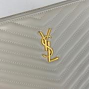 YSL Monogram Wristlet Clutch White Size 30x2x21cm - 3