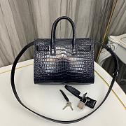 YSL SAC DE JOUR Croco Black 1456YS Size 22x18x10cm - 2