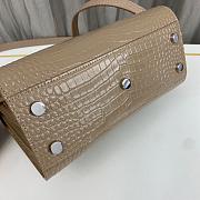 YSL SAC DE JOUR Croco Cream 1456YS Size 22x18x10cm - 3