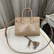 YSL SAC DE JOUR Croco Cream 1456YS Size 22x18x10cm - 6