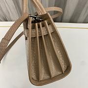 YSL SAC DE JOUR Croco Cream 1456YS Size 22x18x10cm - 2