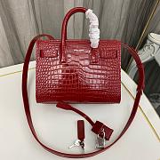 YSL SAC DE JOUR Croco Red 1456YS Size 22x18x10cm - 1