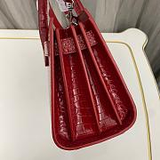 YSL SAC DE JOUR Croco Red 1456YS Size 22x18x10cm - 4