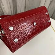 YSL SAC DE JOUR Croco Red 1456YS Size 22x18x10cm - 5