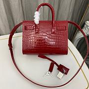 YSL SAC DE JOUR Croco Red 1456YS Size 22x18x10cm - 2