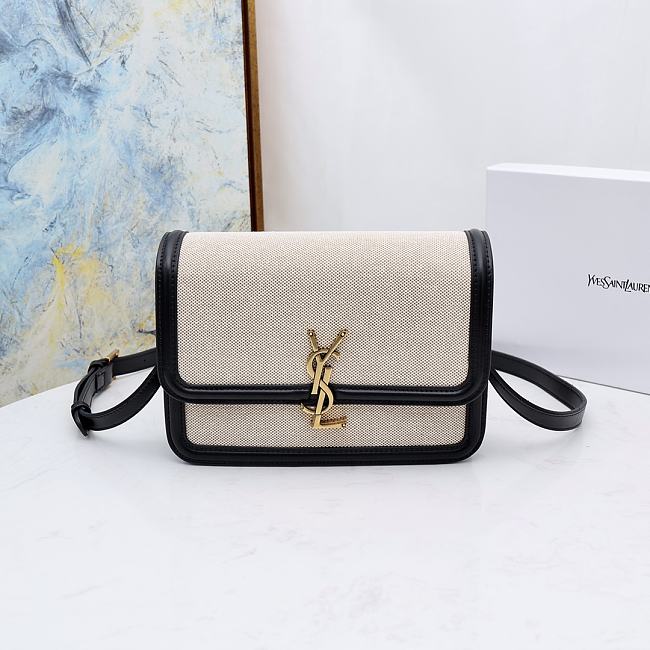 YSL Solferino Canvas Black Size 23×16×7cm - 1