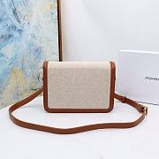 YSL Solferino Canvas Brown Size 23×16×7cm - 3