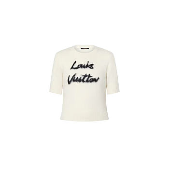Louis Vuitton Brushed Knit Top Milky White