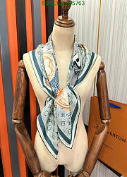 Louis Vuitton Blue Silk Scarf DM5763 Size 90x90CM - 2