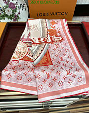 Louis Vuitton Pink Silk Scarf DM8733 Size 90x90CM - 3