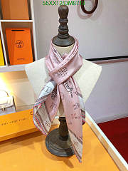 Louis Vuitton Pink Silk Scarf DM8718 Size 90x90CM - 2
