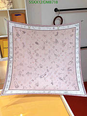 Louis Vuitton Pink Silk Scarf DM8718 Size 90x90CM - 3