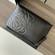 Loewe Clutch Bag Leather Black Size 29x6x20cm - 3