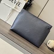 Loewe Clutch Bag Leather Blue Size 29x6x20cm - 5