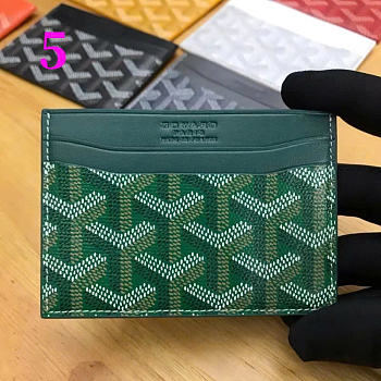 GOYARD Goyardine Saint Sulpice Card Holder Green