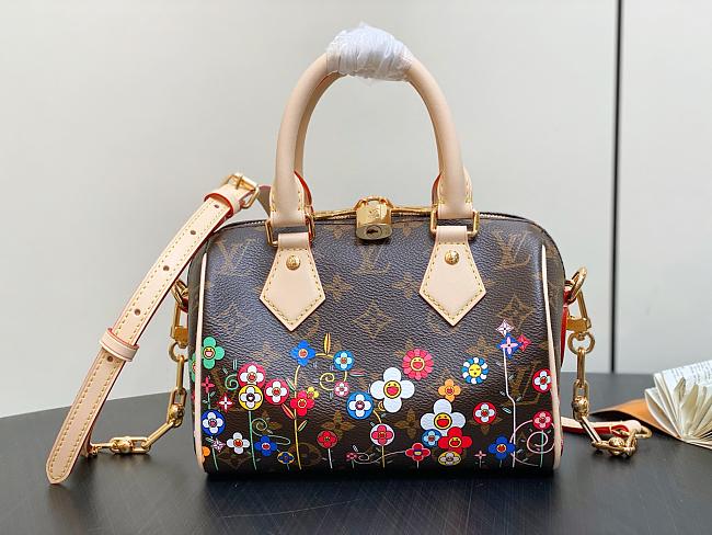 LV Speedy Bandoulière Monogram Flower Size 13x12x20cm - 1