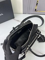Prada Antique Top Handle Bag Black 24x12.5x7cm - 4