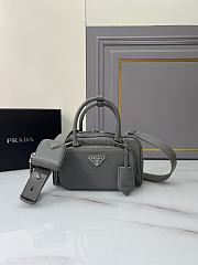 Prada Antique Top Handle Bag Grey 24x12.5x7cm - 1