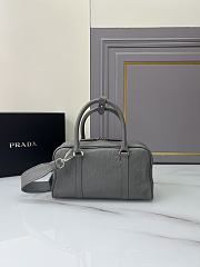 Prada Antique Top Handle Bag Grey 24x12.5x7cm - 6
