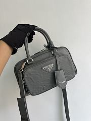 Prada Antique Top Handle Bag Grey 24x12.5x7cm - 3