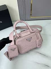 Prada Antique Top Handle Bag Pink 24x12.5x7cm - 5
