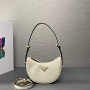 Prada Arqué Leather Cognac White 22x18x6CM - 3