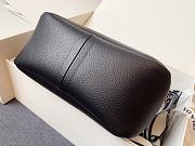 Prada Black Vitello Leather Daino Top Zip 18x9x19cm - 2