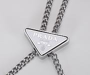 Prada Brushed Leather Shoulder Bag White 17x9x3cm - 3