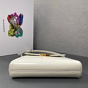 Prada Brushed Leather Shoulder Bag in White 28x14x7cm - 3