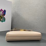 Prada Brushed Leather Shoulder Bag in Cream 28x14x7cm - 4