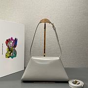 Prada Brushed Leather Shoulder Bag in Grey 28x14x7cm - 5