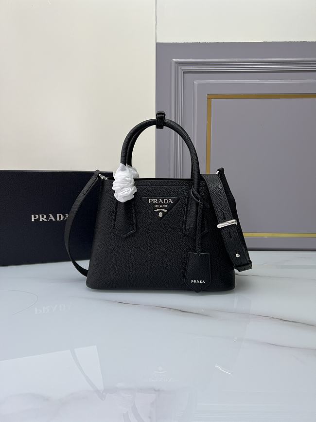 Prada Double Saffiano Black Leather Tote Bag 25x18x12cm - 1