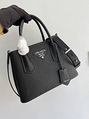 Prada Double Saffiano Black Leather Tote Bag 25x18x12cm - 5