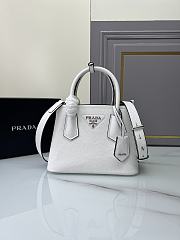 Prada Double Saffiano White Leather Tote Bag 25x18x12cm - 1